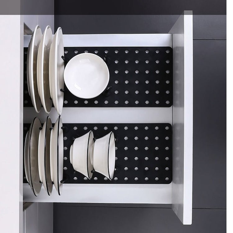 Organizator extensibil bucatarie pentru pahare, cani, farfurii, capace, ajustabil, buz - BUZ.RO