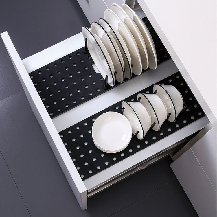 Organizator extensibil bucatarie pentru pahare, cani, farfurii, capace, ajustabil, buz - BUZ.RO