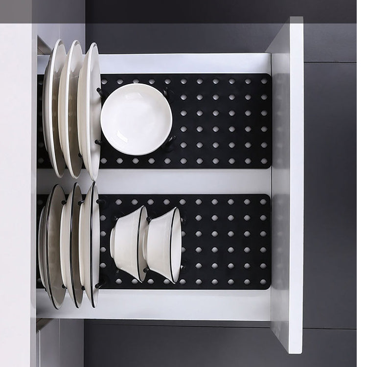 Organizator extensibil bucatarie pentru pahare, cani, farfurii, capace, ajustabil, buz