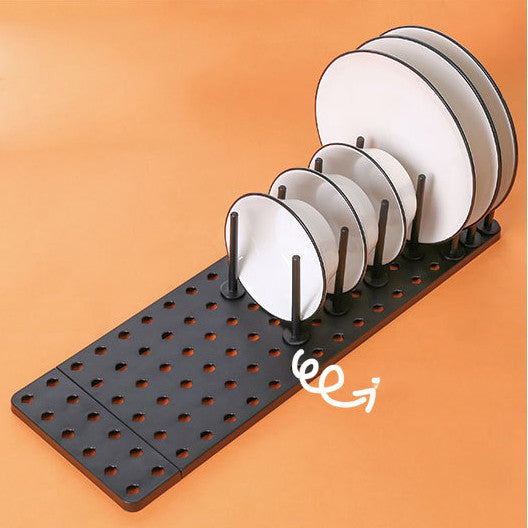 Organizator extensibil bucatarie pentru pahare, cani, farfurii, capace, ajustabil, buz