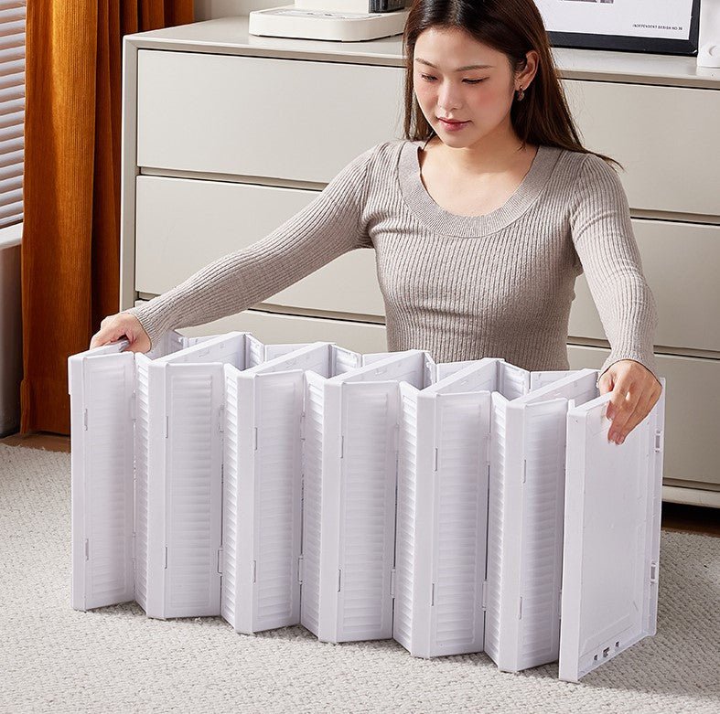 Pantofar pliabil alb , 6 compartimente, compact, rezistent. 105x25.5 - BUZ.RO