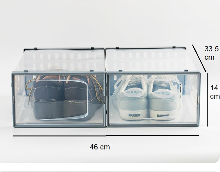 Pantofar stivuibil, suport incaltaminte, cutie depozitare pantofi, transparenta, ventilata, respirabila
