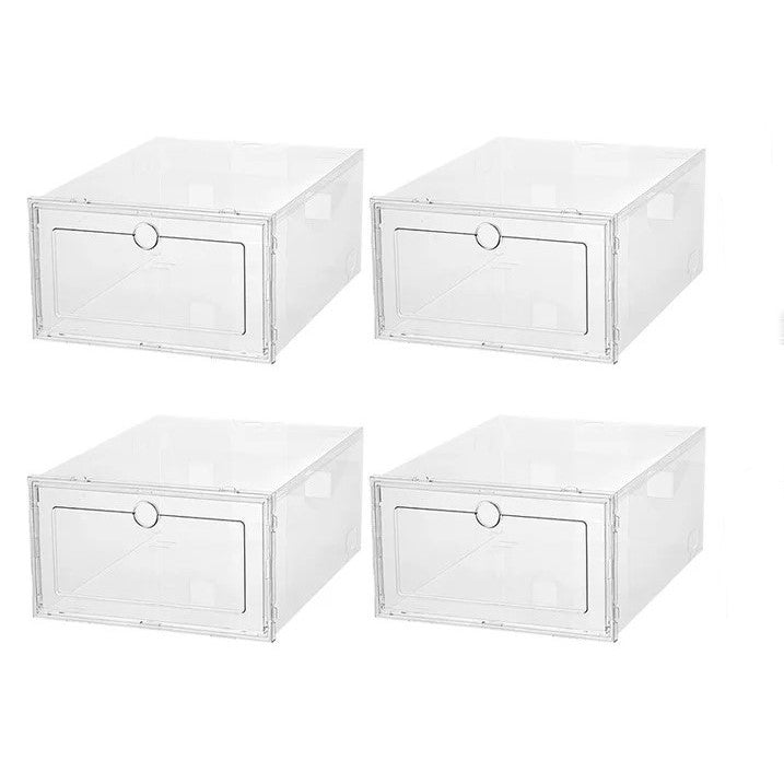 Cutie de depozitare pantofi , transparenta , inchidere cu capac