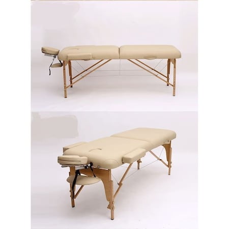 Masa, pat pentru masaj, cosmetica, portabila, inaltime reglabila 62-89 cm, cu 2 cotiere, maxim 250 kg, piele ecologica