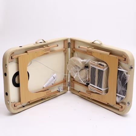 Masa, pat pentru masaj, cosmetica, portabila, inaltime reglabila 62-89 cm, cu 2 cotiere, maxim 250 kg, piele ecologica