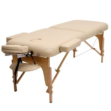 Masa, pat pentru masaj, cosmetica, portabila, inaltime reglabila 62-89 cm, cu 2 cotiere, maxim 250 kg, piele ecologica