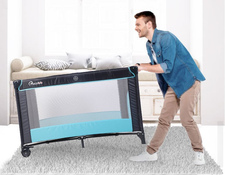 Patut bebe pliabil, usor de transportat, portabil ,design solid si elastic , 65x125x78 gri