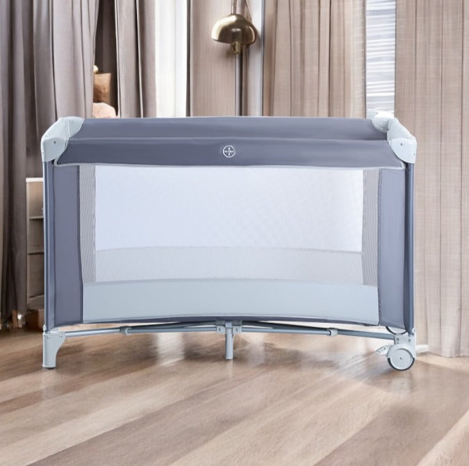 Patut bebe pliabil, usor de transportat, portabil ,design solid si elastic , 65x125x78 gri