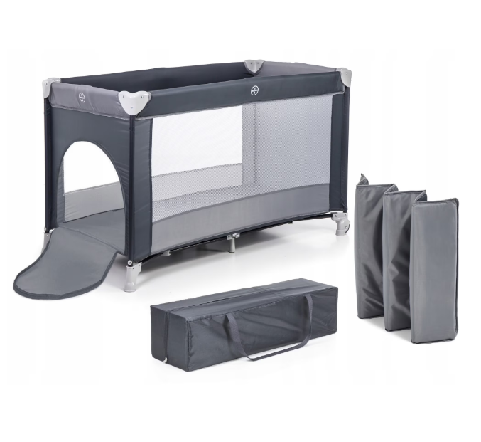 Patut bebe pliabil, usor de transportat, portabil ,design solid si elastic , 65x125x78 gri