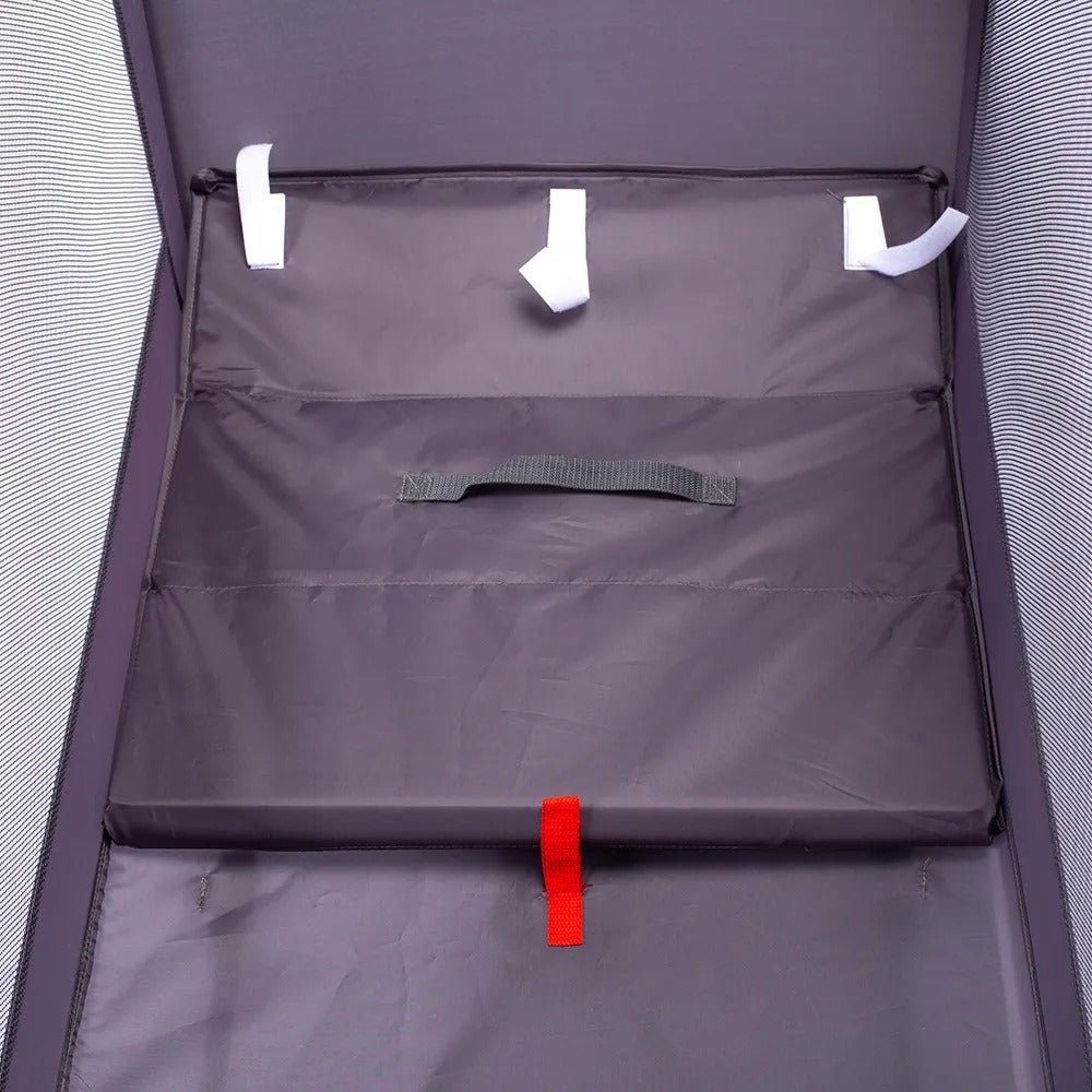 Patut bebe pliabil, usor de transportat, portabil ,design solid si elastic , 65x125x78 gri - BUZ.RO