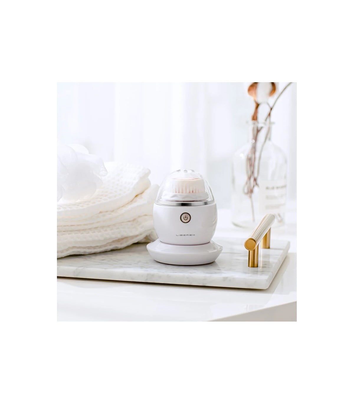 Perie Curățare Facială Liberex – Tehnologie Sonică, 3 Viteze, Capete Interschimbabile, Reîncărcare Wireless