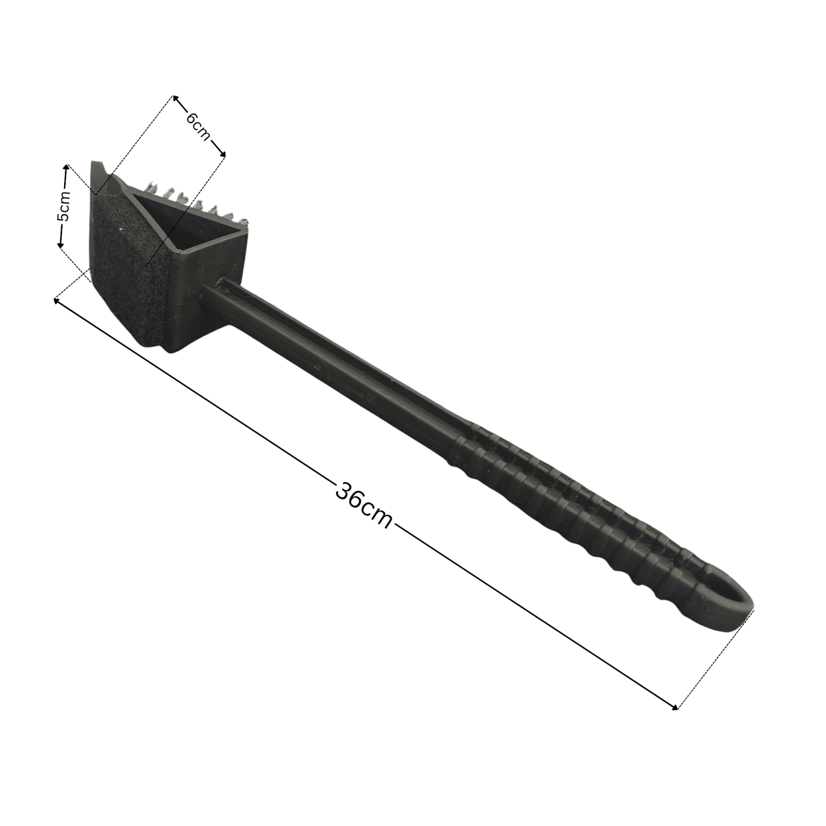 Perie pentru Curatarea Gratarului 3 in 1, cu Perie de Sarma, Burete Abraziv si Racleta Metalica - BUZ.RO