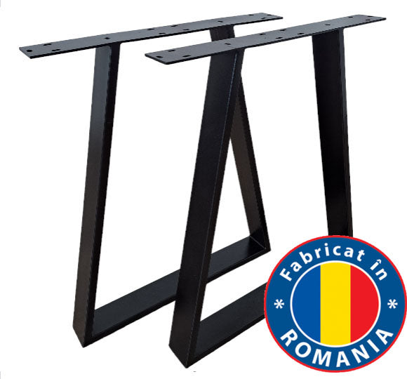 Picioare metalice masa, set metal, 2 bucati, mobilier dining, 60x 8 x 73cm