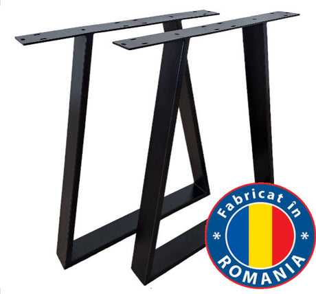 Picioare metalice masa, set metal, 2 bucati, mobilier dining, 60x 8 x 73cm
