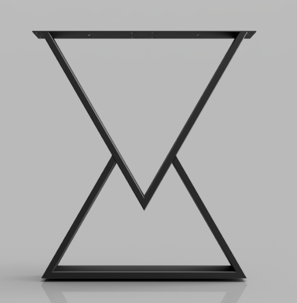 Picioare metalice masa, set metal, 2 bucati, mobilier dining, 65 x 72 x 8 cm