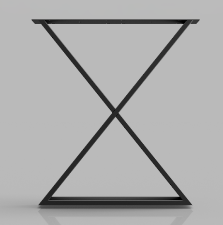 Picioare metalice masa, set metal, 2 bucati, mobilier dining, 60 x 72 x 8 cm