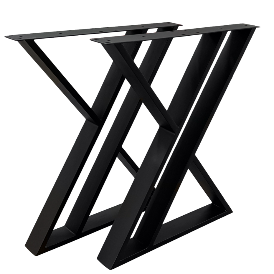 Picioare metalice masa, set metal, 2 bucati, mobilier dining, 65x8x73cm