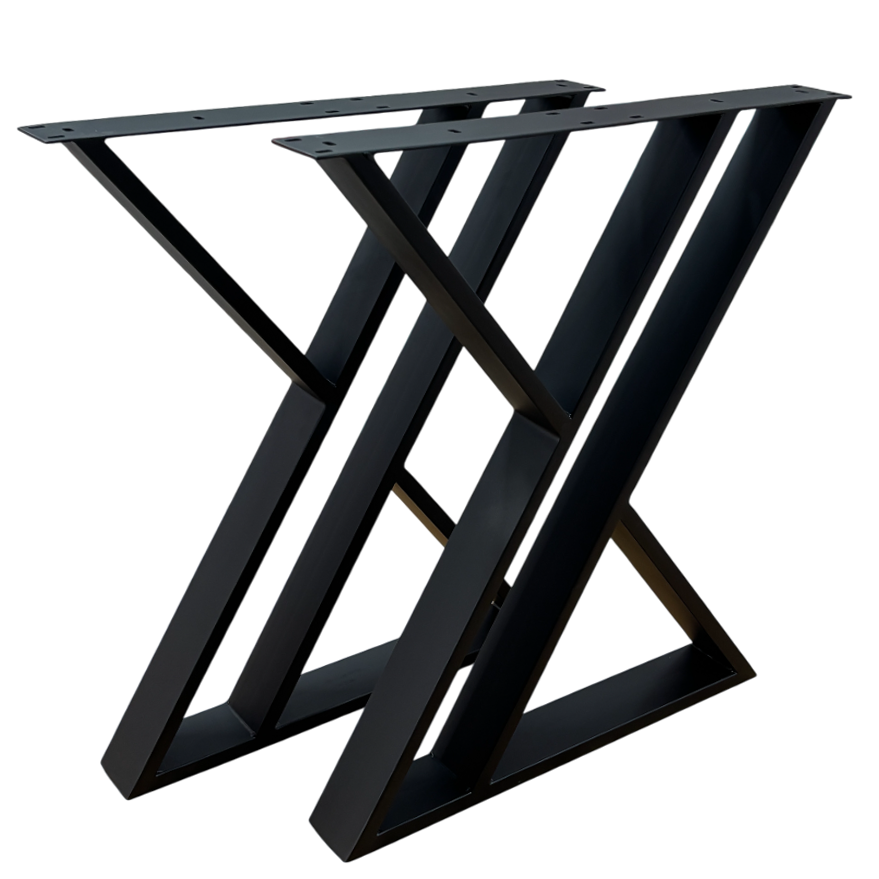 Picioare metalice masa, set metal, 2 bucati, mobilier dining, 65x8x73cm