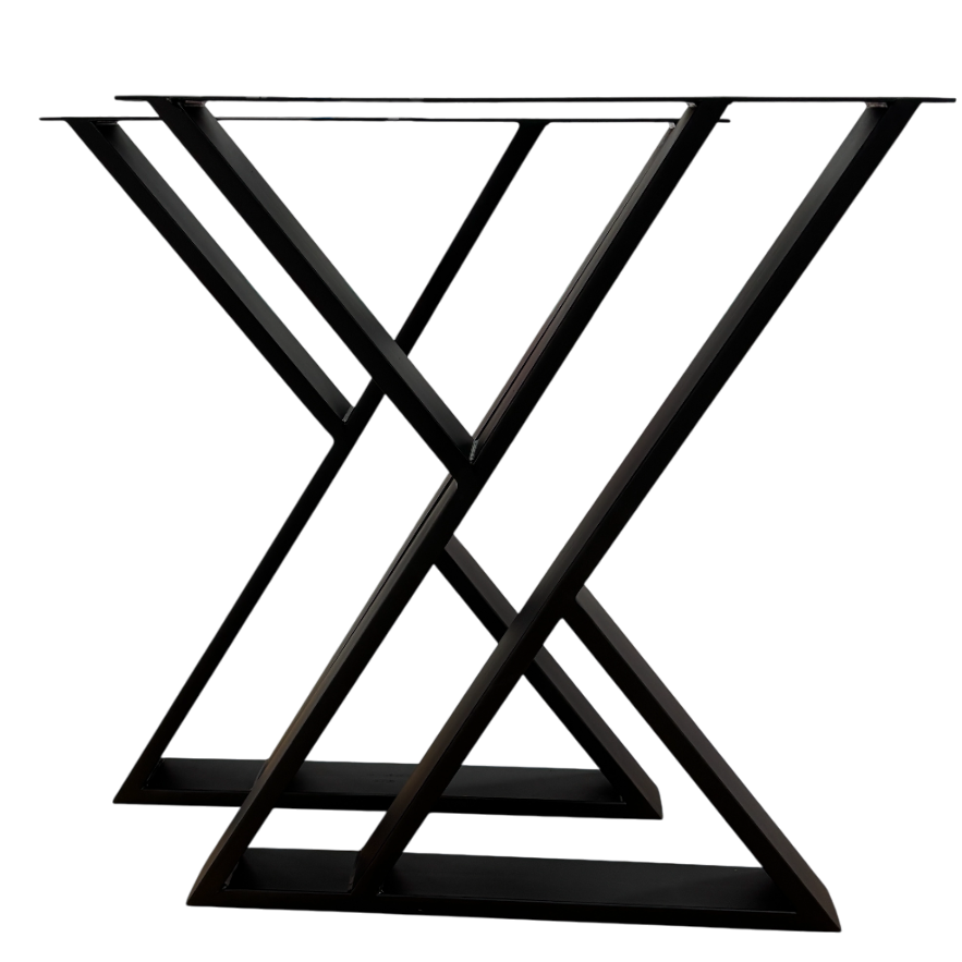 Picioare metalice masa, set metal, 2 bucati, mobilier dining, 65x8x73cm