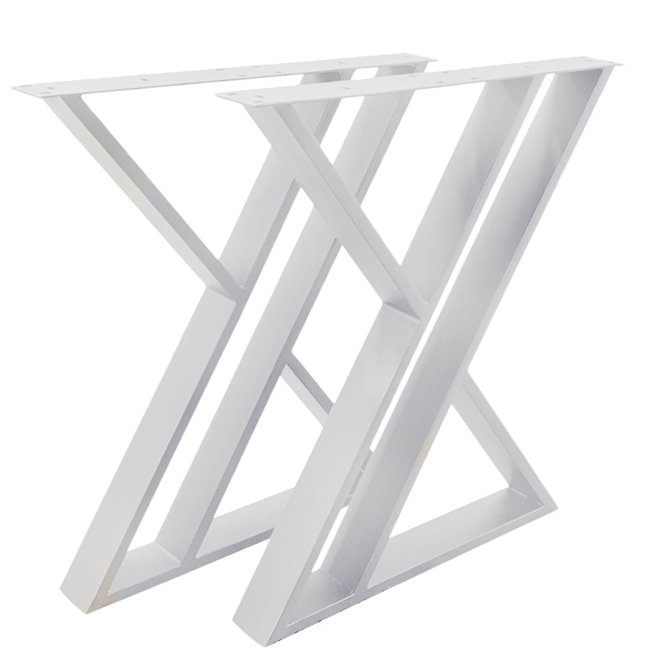 Picioare metalice masa ,negre,albe,aurii ,set 2 picioare masa metal, mobilier, finisate, vopsite,60x65x70cm alb