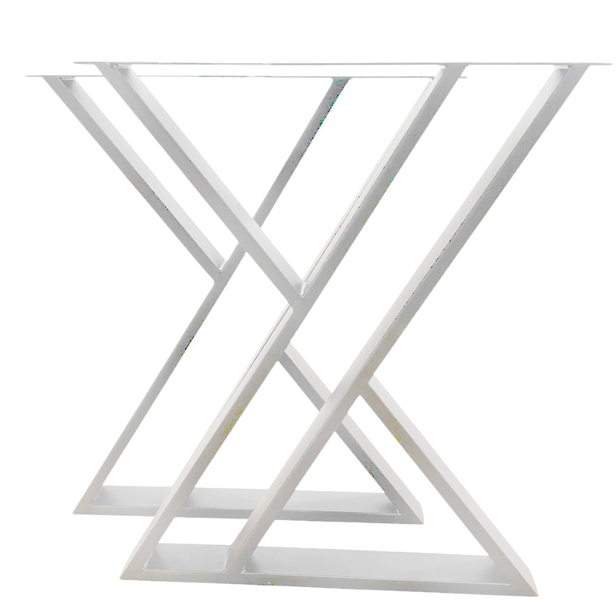 Picioare metalice masa ,negre,albe,aurii ,set 2 picioare masa metal, mobilier, finisate, vopsite,60x65x70cm alb