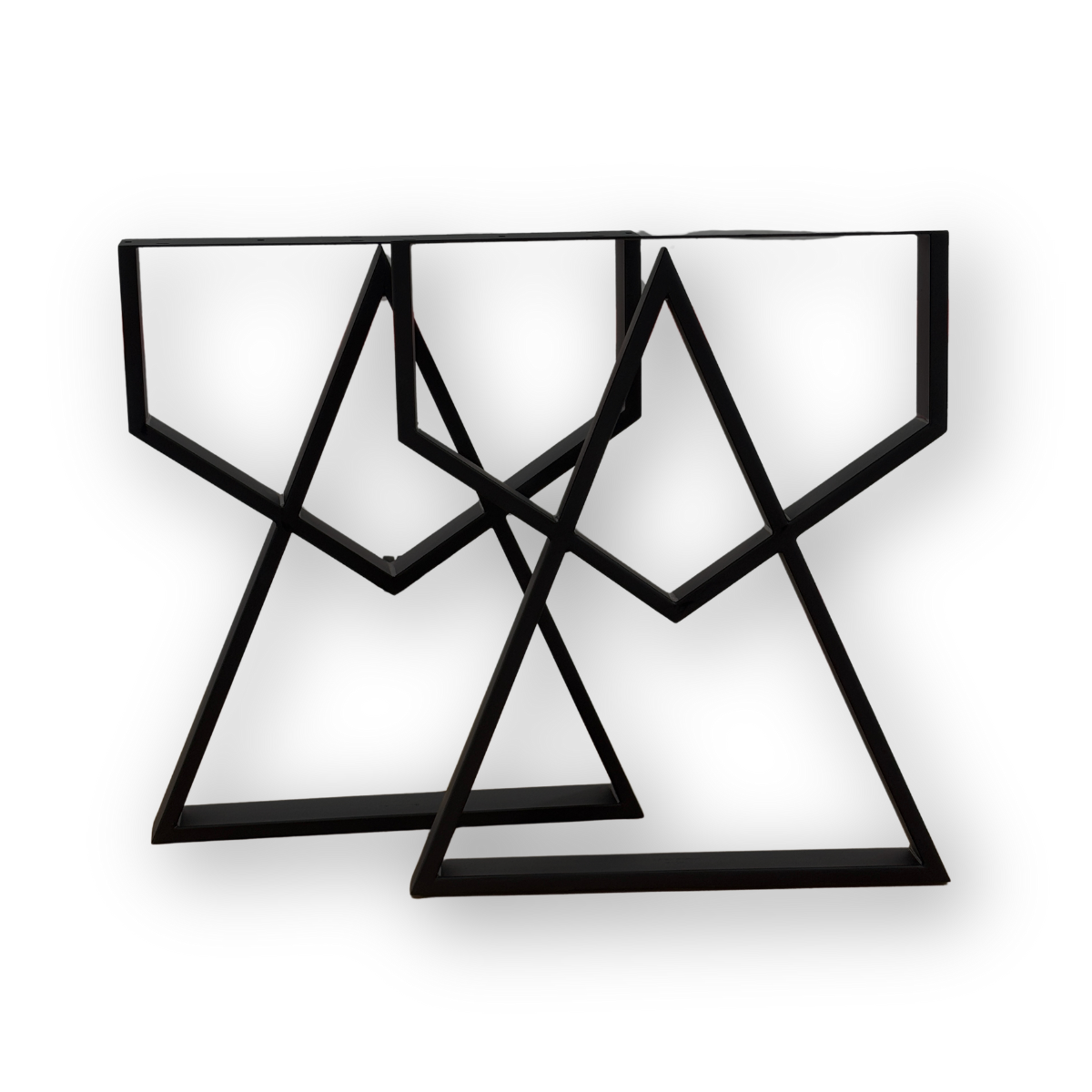 Picioare metalice masa, set metal, 2 bucati, mobilier dining, 60cm x8 cm x72cm NEGRU