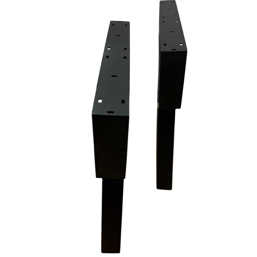 Picioare metalice masa, set metal, 2 bucati, mobilier dining, 60cm x8 cm x72cm NEGRU