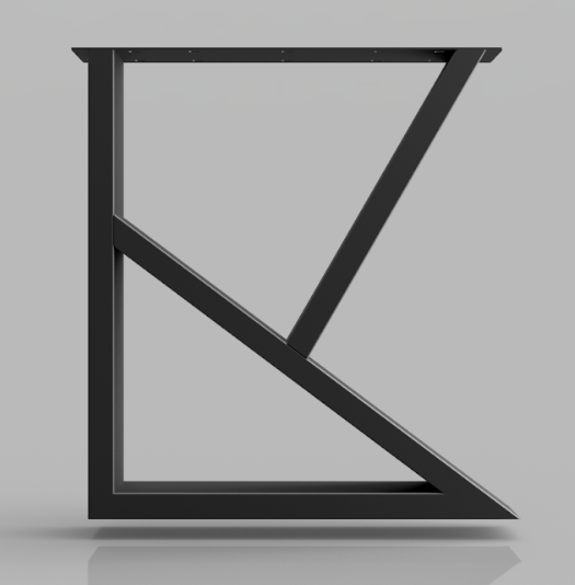 Picioare metalice masa, set metal, 2 bucati, mobilier dining, 65x8x72 cm