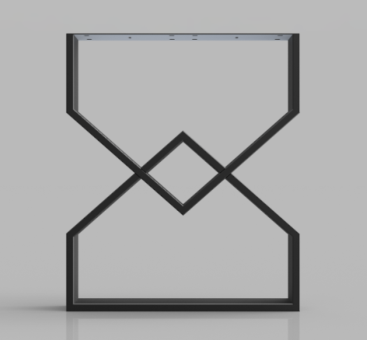 Picioare metalice masa, set metal, 2 bucati, mobilier dining, 65x8x72 cm