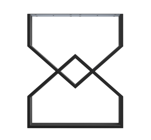 Picioare metalice masa, set metal, 2 bucati, mobilier dining, 65x8x72 cm