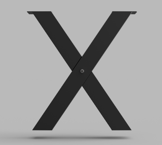 Picioare metalice masa, set metal, 2 bucati, mobilier dining, 60x8x73 CM