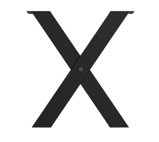 Picioare metalice masa, set metal, 2 bucati, mobilier dining, 60x8x73 CM