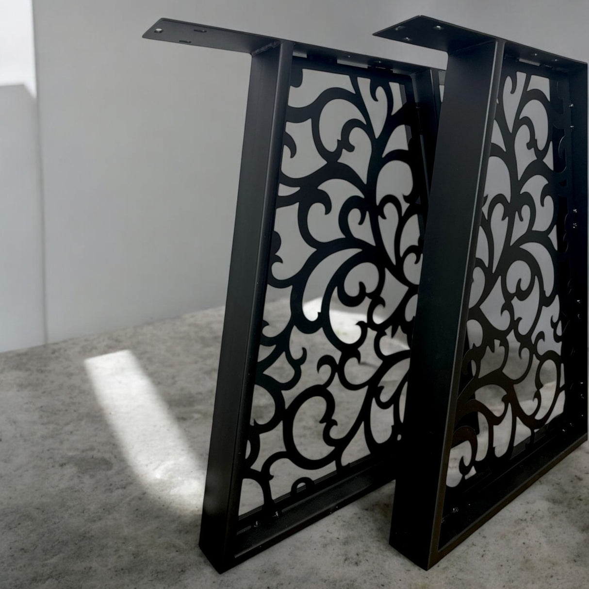 Picioare metalice masa, set metal, 2 bucati, mobilier dining, 60 x 8 x 73cm