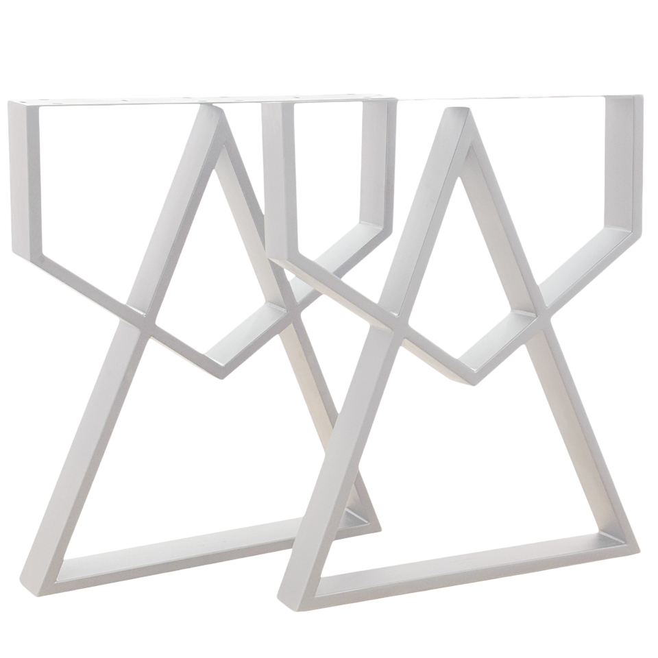 Picioare metalice masa, set metal, 2 bucati, mobilier dining, 60cm x8 cm x72cm NEGRU