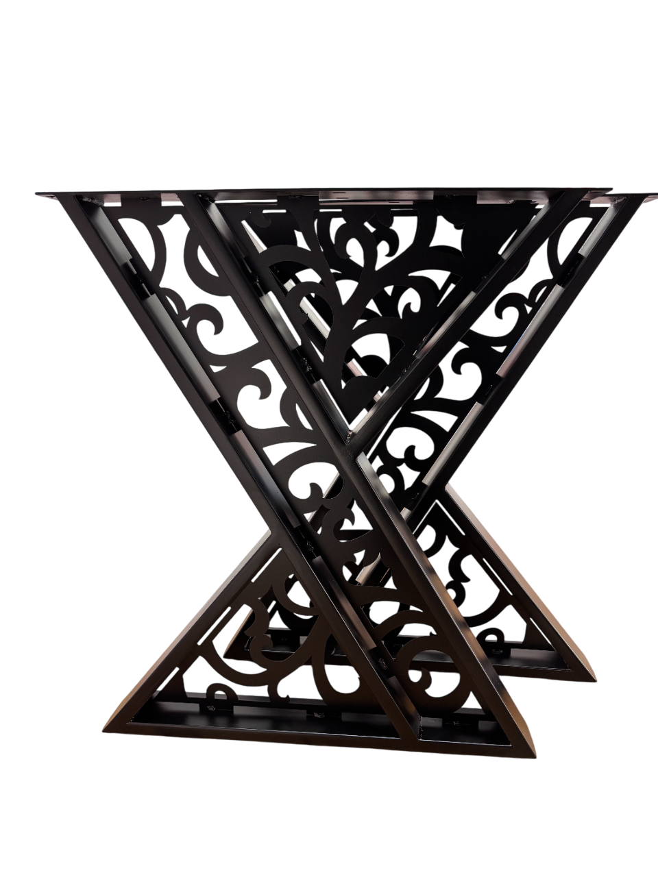 Picioare metalice masa, set metal, 2 bucati, mobilier dining, 65 cm x8 cm x73 cm