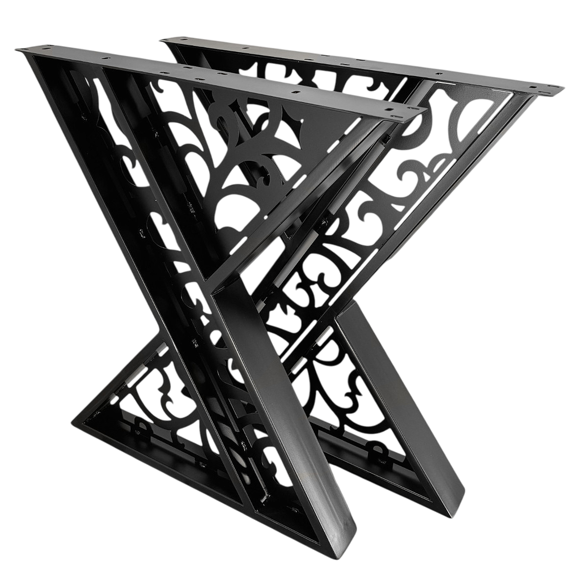 Picioare metalice masa, set metal, 2 bucati, mobilier dining, 65 cm x8 cm x73 cm