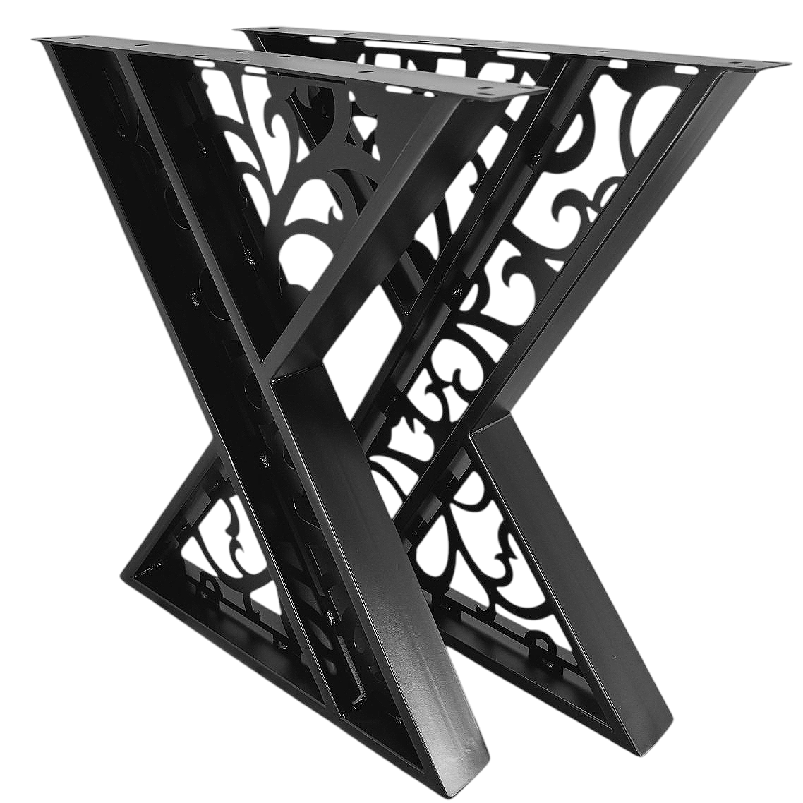 Picioare metalice masa, set metal, 2 bucati, mobilier dining, 65 cm x8 cm x73 cm