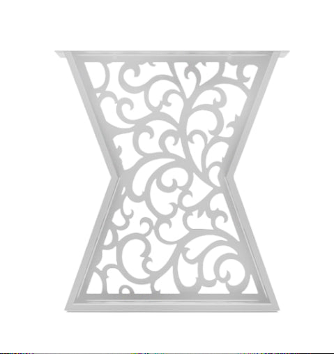 Picioare metalice masa, set metal, 2 bucati, mobilier dining, 65 x 8 x 73 cm  NEGRU