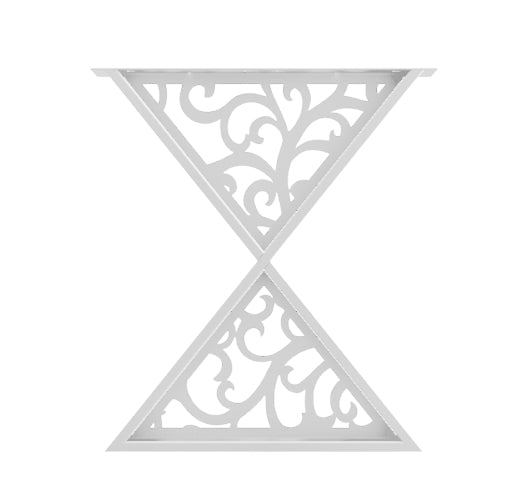 Picioare metalice masa, set metal, 2 bucati, mobilier dining, 60 x 72 x 8 cm NEGRU