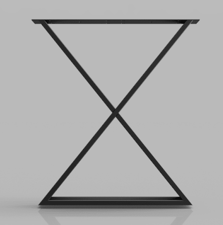 Picioare metalice masa, set metal, 2 bucati, mobilier dining, 60 x 72 x 8 cm - BUZ.RO