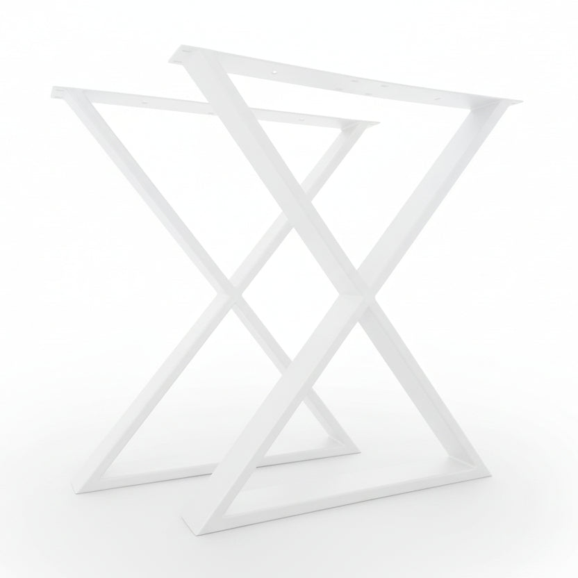 Picioare metalice masa, set metal, 2 bucati, mobilier dining, 60 x 72 x 8 cm - BUZ.RO