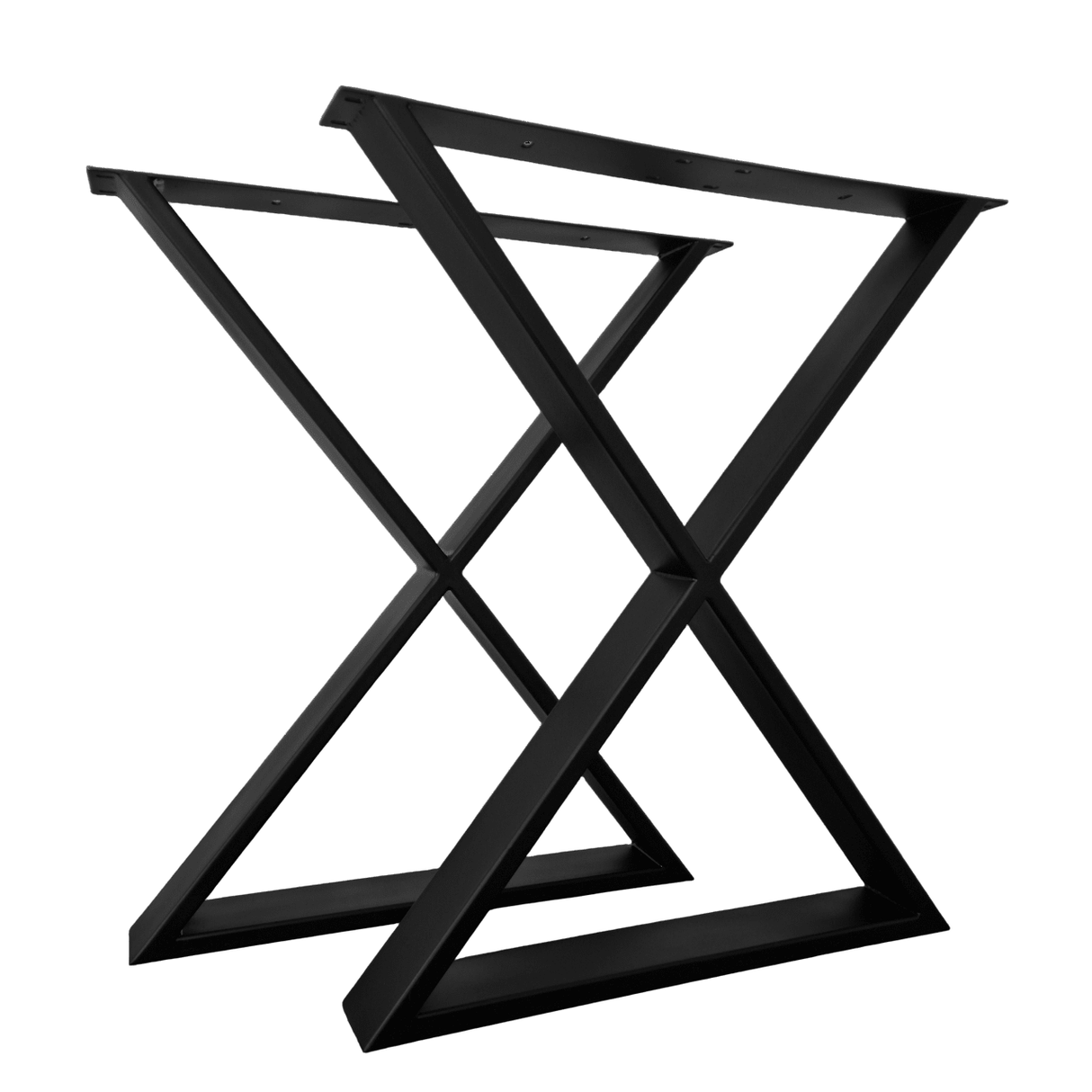 Picioare metalice masa, set metal, 2 bucati, mobilier dining, 60 x 72 x 8 cm - BUZ.RO