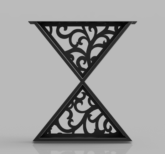 Picioare metalice masa, set metal, 2 bucati, mobilier dining, 60 x 72 x 8 cm NEGRU - BUZ.RO