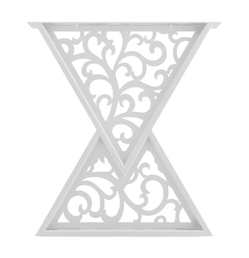 Picioare metalice masa, set metal, 2 bucati, mobilier dining, 65 x 72 x 8 cm - BUZ.RO