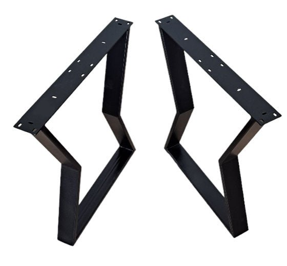 Picioare metalice masa, set metal, 2 bucati, mobilier dining, 65 x 73 x 8 cm - BUZ.RO