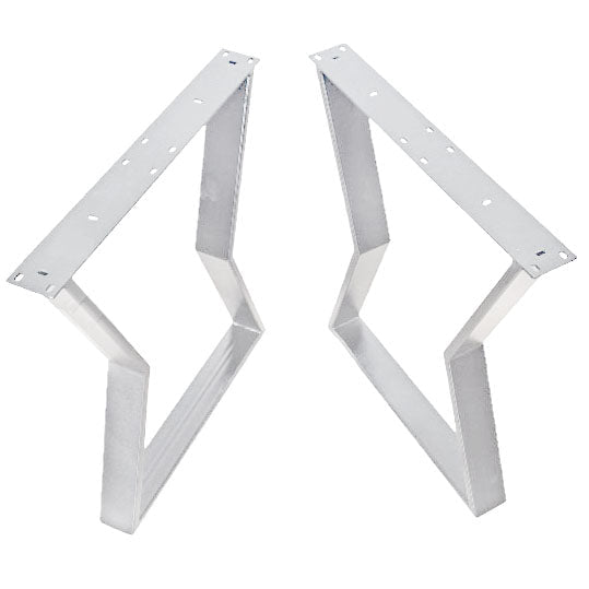 Picioare metalice masa, set metal, 2 bucati, mobilier dining, 65 x 73 x 8 cm - BUZ.RO