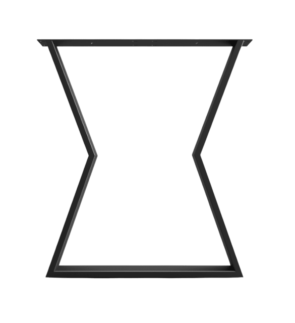 Picioare metalice masa, set metal, 2 bucati, mobilier dining, 65 x 73 x 8 cm - BUZ.RO