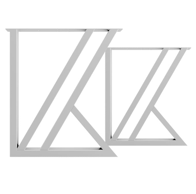 Picioare metalice masa, set metal, 2 bucati, mobilier dining, 65x8x72 cm - BUZ.RO