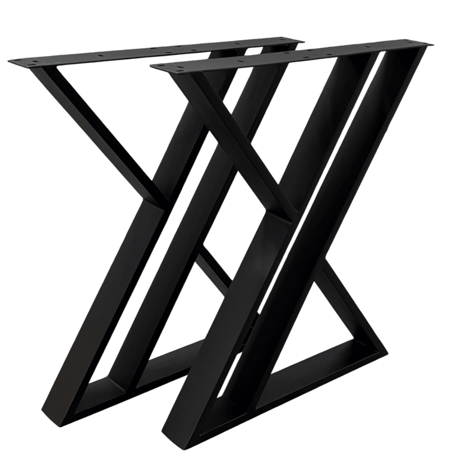 Picioare metalice masa, set metal, 2 bucati, mobilier dining, 65x8x73cm - BUZ.RO