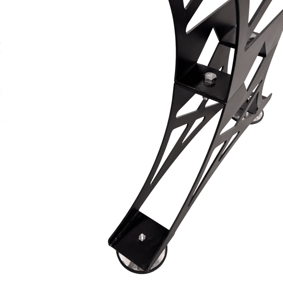 Picioare metalice masa, set metal, 2 bucati, mobilier dining, NEGRU - BUZ.RO